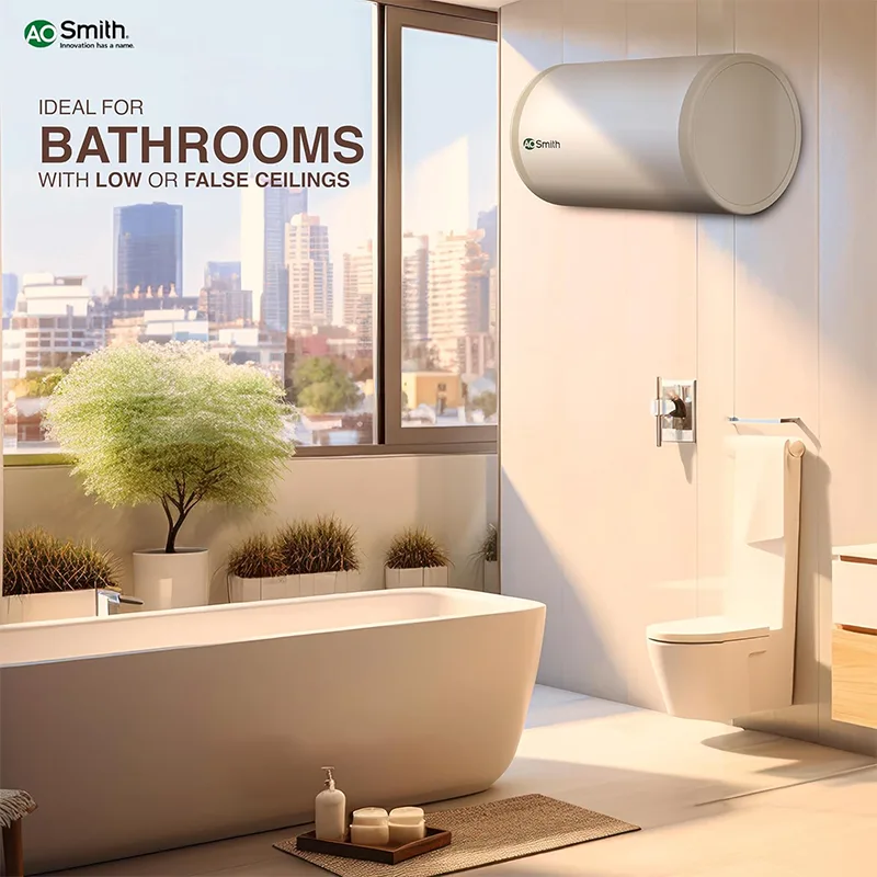 AO Smith HAS-X1-015-LHS Storage 15 Litre Horizontal Water Heater (Geyser)