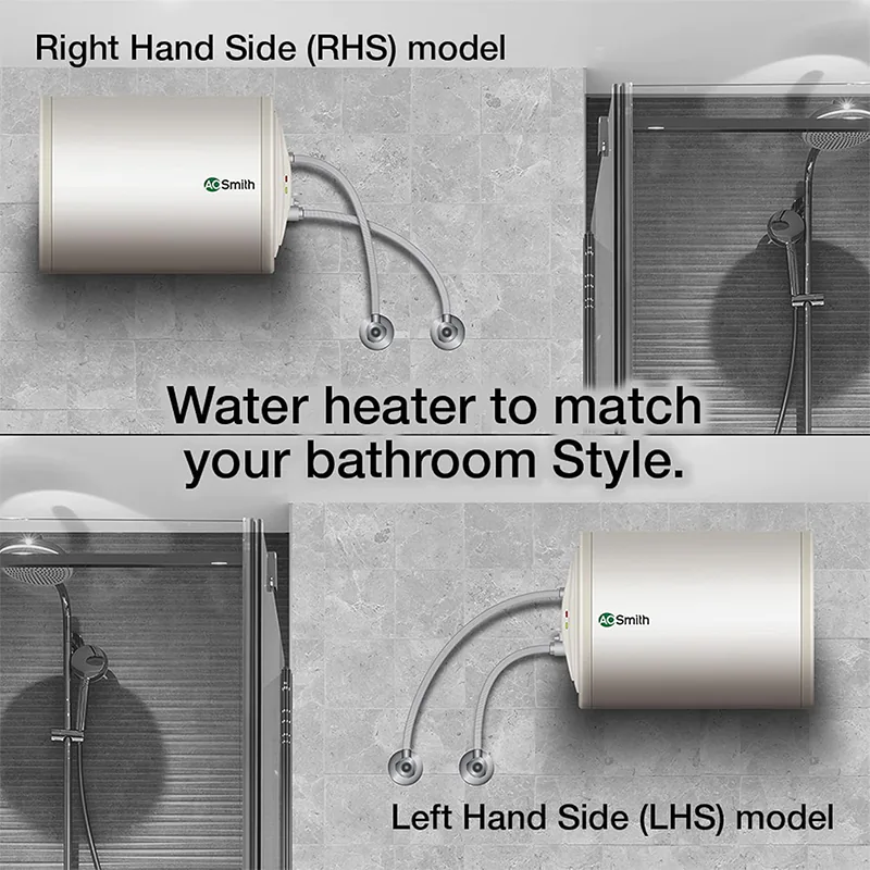 AO Smith HAS-X1-015-LHS Storage 15 Litre Horizontal Water Heater (Geyser)