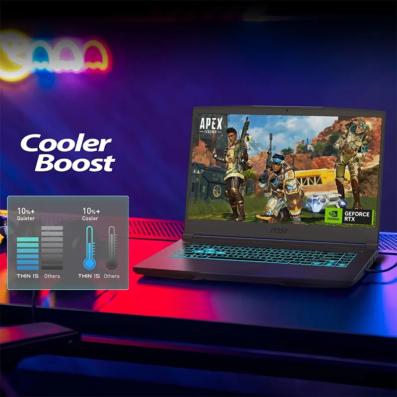 MSI Thin 15, Intel 13th Gen. Core i5-13420H, Gaming Laptop | Cosmos Gray