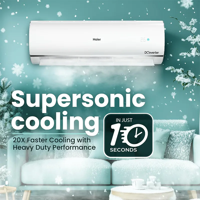Haier 1.5 Ton 5 Star HEXA Inverter Split AC | White